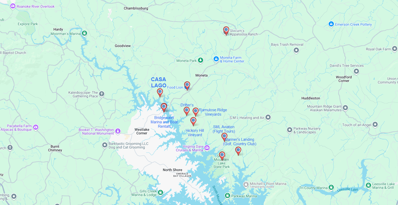 Smith Moutain Lake Map