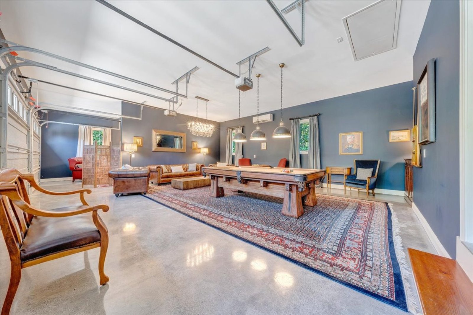 Billiards Room with Game (Chess, Checkers, Roulette) Table