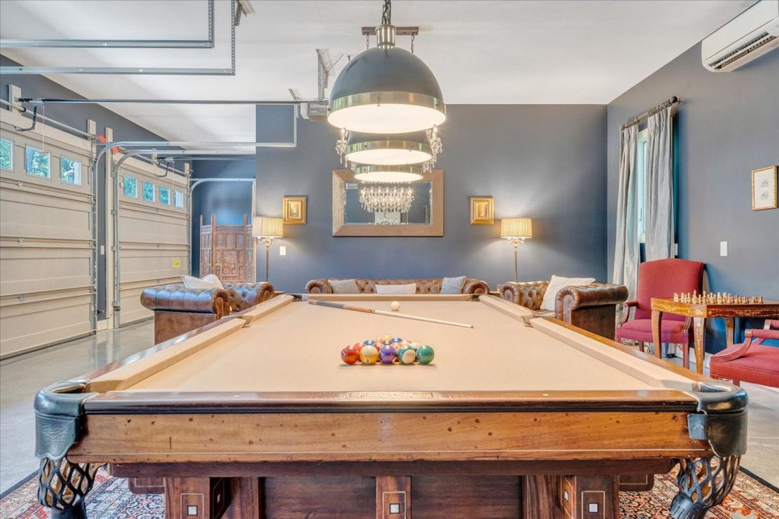 Billiards Room with Game (Chess, Checkers, Roulette) Table