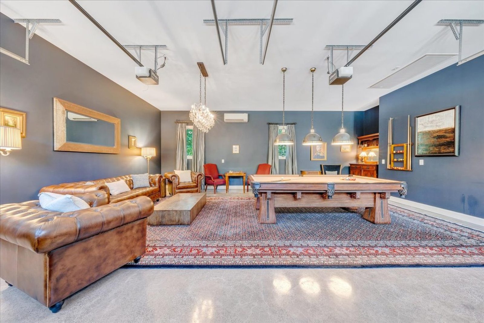 Billiards Room with Game (Chess, Checkers, Roulette) Table