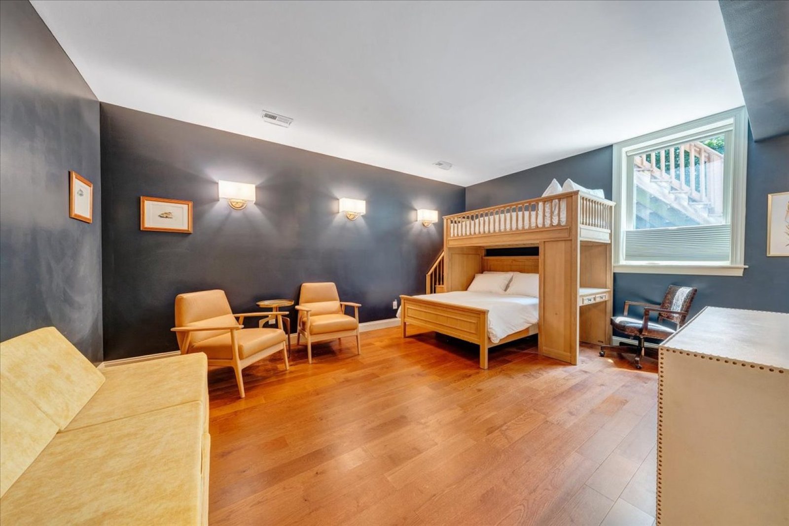 Bedroom 5 - Full Lower, Twin Bunk, TV and 2 "Nugget" Play Couches